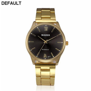 Fashion Man Crystal Stainless Steel Analog Quartz Wrist Watch - DRE's Electronics and Fine Jewelry: Online Shopping Mall