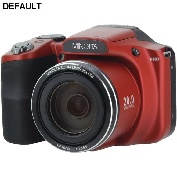 Minolta(R) MN35Z-R 20.0-Megapixel 1080p Full HD Wi-Fi(R) MN35Z Bridge Camera with 35x Zoom (Red) - DRE's Electronics and Fine Jewelry: Online Shopping Mall