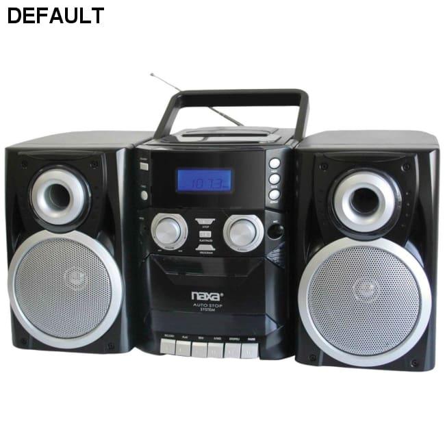 Naxa(R) NPB426 Portable CD Player with AM/FM Radio, Cassette & Detachable Speakers