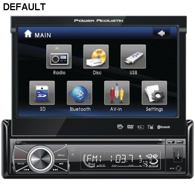 Power Acoustik(R) PTID-8920B 7" Single-DIN In-Dash Motorized LCD Touchscreen DVD Receiver with Detachable Face (With Bluetooth(R))