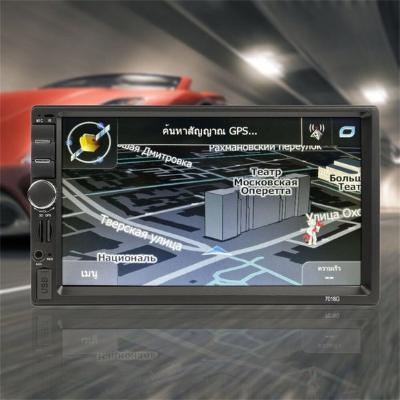 7018G 2 Din Car FM Radio Multimedia Player GPS Navigation 7