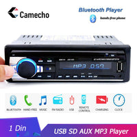 Camecho 12V Bluetooth Car Stereo FM Radio MP3 Audio Player Charger USB SD AUX Auto Electronics Subwoofer In-Dash 1 DIN Autoradio - DRE's Electronics and Fine Jewelry