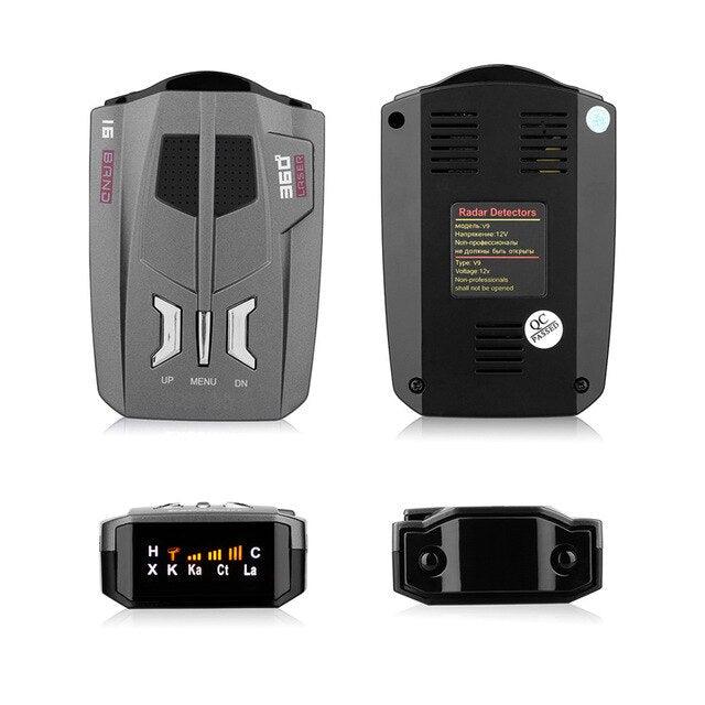 V9 Radar Detector: 360° with Voice Alert & LED Display