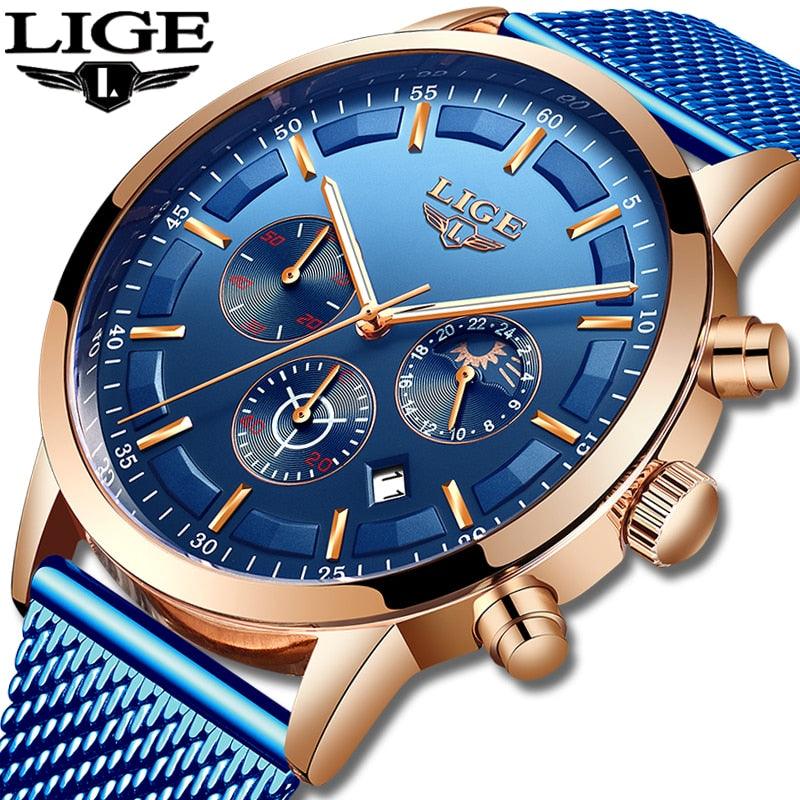 LIGE Blue Watch - DRE's Electronics and Fine Jewelry