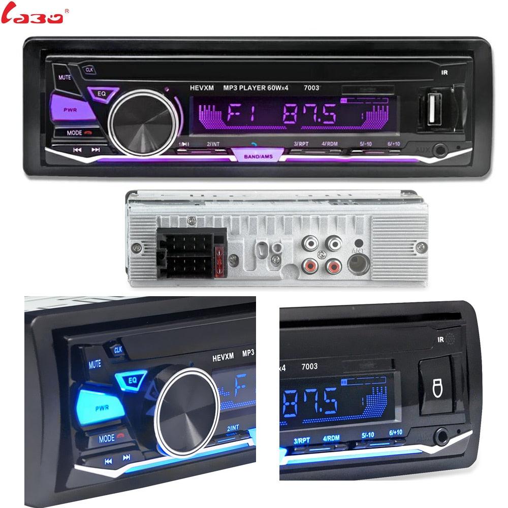 LaBo 12V Bluetooth Car Radio Player Stereo FM MP3 Audio 5V-Charger USB SD MMC AUX Auto Electronics In-Dash Autoradio 1 DIN NO CD - DRE's Electronics and Fine Jewelry