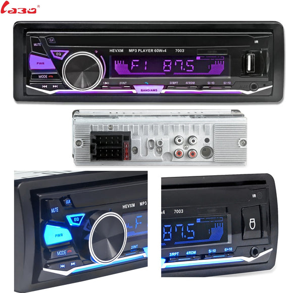 LaBo 12V Bluetooth Car Radio Player Stereo FM MP3 Audio 5V-Charger USB SD MMC AUX Auto Electronics In-Dash Autoradio 1 DIN NO CD