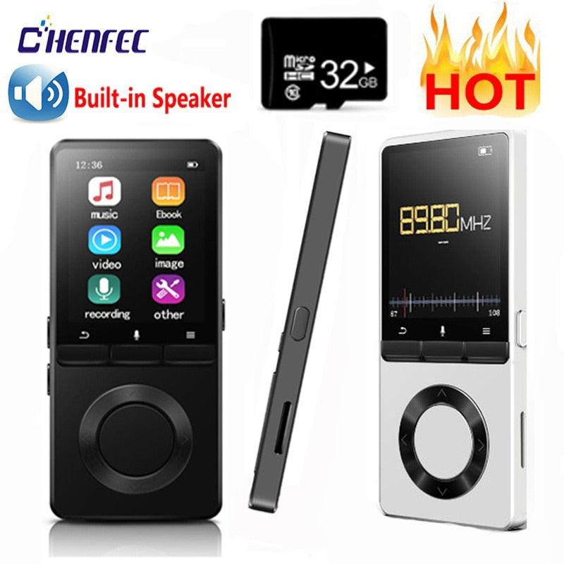 New MP3 Player with Speaker Metal Portable HIFI Music Player with FM Radio E-Book Sport for Walkman Support TF Card Up to 128GB