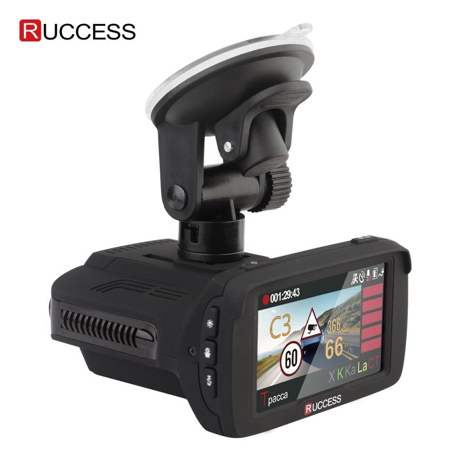 RUCCESS 2.7" Anti Car Radar Detector for Russia with GPS Police Radar Camera 170 Degree CAR DVR Full HD 1080P Video Recorder