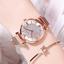 Luxury Diamond Women Watches 2019 Rose Gold Magnetic Ladies Wrist For Bracelet Watch Female Clock Relogio Feminino