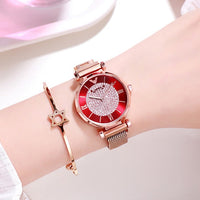 Luxury Diamond Women Watches 2019 Rose Gold Magnetic Ladies Wrist For Bracelet Watch Female Clock Relogio Feminino