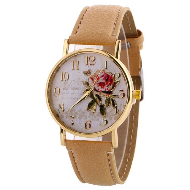 Rose Pattern Women's Watch - DRE's Electronics and Fine Jewelry