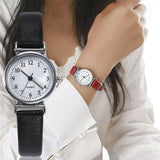 Classic Women’s Casual Quartz Leather Band Strap Watch Round Analog Clock Wrist Watches - Women