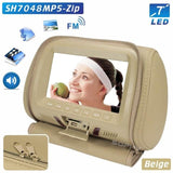 Universal 7 inch Car Headrest MP4 Monitor / Multi media Player / Seat back / USB SD MP3 MP5 FM Built-in Speakers - CHINA / 