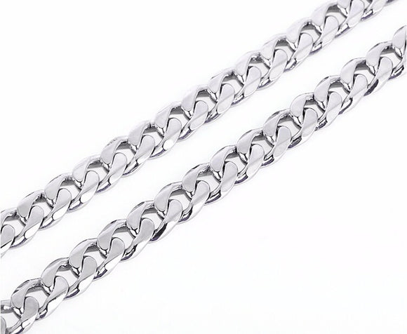 New Pure S990 Sterling Silver Necklace chain Men’s Chain - Men Necklaces