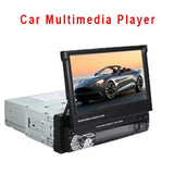 Podofo Car Stereo Audio Radio Bluetooth 1DIN 7 HD Retractable Touch Screen Monitor MP5 Player SD FM USB Rear View Camera - China / Receiver