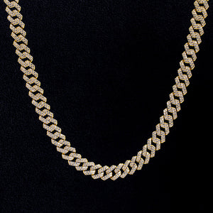 12mm Hip-Hop Jewelry cuban bling Plated Iced Out CZ Cuban Link Chain - Men Necklaces