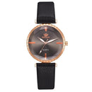 5pc Top Fashion Leather Watch - Black - DRE's Electronics and Fine Jewelry