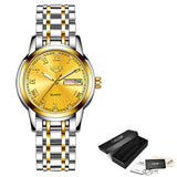 LIGE Luxury Ladies Watch Women Waterproof Rose Gold Steel Strap Wrist Watches Top Brand Bracelet Clock Relogio Feminino - S Full / CHINA