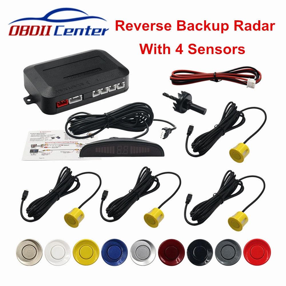 LED Display Auto Parking Sensors Car Back Up Radar Detector 4 Sensors Wireless Auto Parking Monitor System Car Reverse Indicator