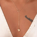 New fashion trendy jewelry copper heart chain link necklace gift for women girl - DRE's Electronics and Fine Jewelry