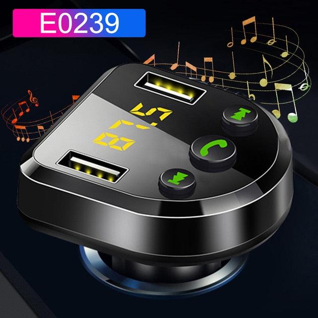 JINSERTA Car Bluetooth 5.0 Mp3 Player FM Transmitter Handsfree Audio Receiver 3.1A Dual USB Fast Charger Support TF/U Disk - DRE's Electronics and Fine Jewelry