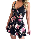 Women's Summer Leopard Print Jumpsuit Shorts Casual Short Sleeve V-neck Beach Rompers Sleeveless Bodycon Sexy Party Playsuit - DRE's Electronics and Fine Jewelry