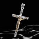 Jesus Cross Pendant 925 Sterling Silver Christian Necklace Pendant Men Fashion Jewelry Crucifix Jesus Cross pendant No Chain - DRE's Electronics and Fine Jewelry