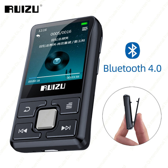 New RUIZU X55 Clip Sport Portable Sports Bluetooth MP3 8GB Color Screen Support TF Card,FM,HD Recording Functional Music Player - MP3/MP4 