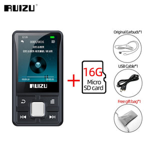 New RUIZU X55 Clip Sport Portable Sports Bluetooth MP3 8GB Color Screen Support TF Card,FM,HD Recording Functional Music Player - MP3/MP4 