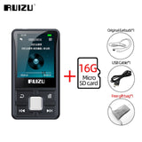 New RUIZU X55 Clip Sport Portable Sports Bluetooth MP3 8GB Color Screen Support TF Card,FM,HD Recording Functional Music Player - With 16GB 