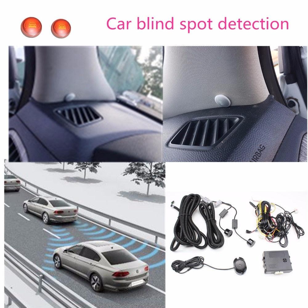 Car Blind Spot Mirror Radar Detection System BSD BSA BSM Microwave Blind Spot Monitor Radar Detectors with Alarm and LED for car