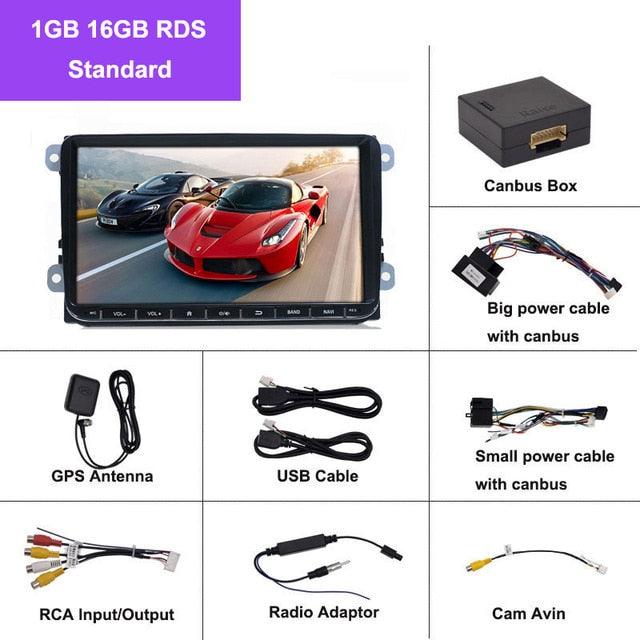 Essgoo Android 9.1 Car Radio 9'' 2GB/1GB RDS AM DAB GPS Navigation 2din Autoradio WIFI Bluetooth Universal Car Multimedia Player