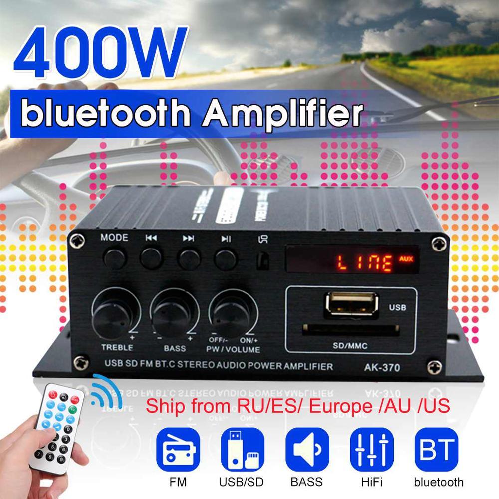 400W 2*200W Stereo Hifi Car Home Subwoofer car Sound audio Amplifier Amp Sound Speaker Digital EDR Audio LED Design amplifiers