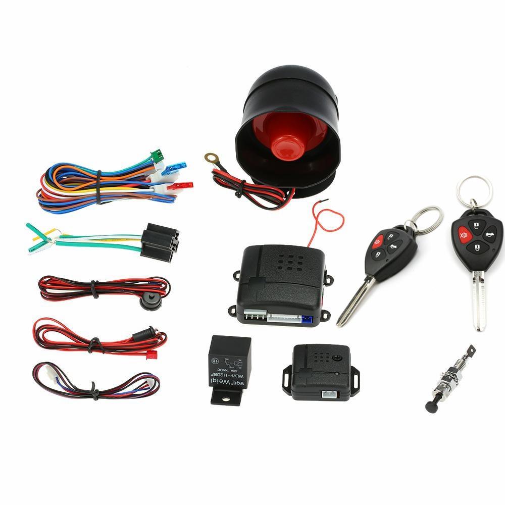 2019 new car alarm system black 2 remote controllers lb-100D four button ,Remote control automatic anti-theft, keyless entry