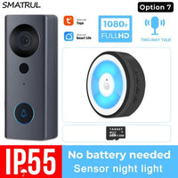 SMATRUL Tuya 1080P HD Video Doorbell Camera WiFi Wireless Smart Home Door Bell Outdoor Intercom 2 Way Audio LED Night Light USB - DRE's Electronics and Fine Jewelry