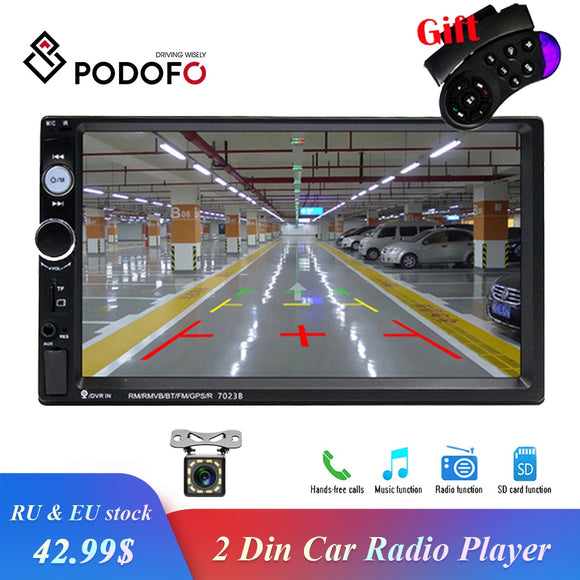 Podofo 2din Car Radio Multimedia MP5 Player 7
