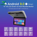 19 inch Display digital screen Android 9.0 Car Roof Monitor LCD Flip Down Screen Overhead Multimedia Video Ceiling Roof mount