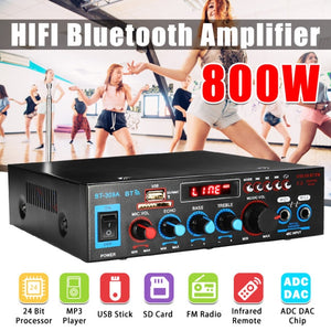 600w 800W Home Amplifier HIFI USB FM Radio Car Audio Bluetooth Amplifiers Subwoofer Theater Sound System With Remote Control