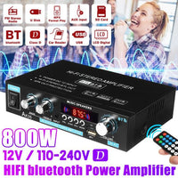 600w 800W Home Amplifier HIFI USB FM Radio Car Audio Bluetooth Amplifiers Subwoofer Theater Sound System With Remote Control - DRE's Electronics and Fine Jewelry