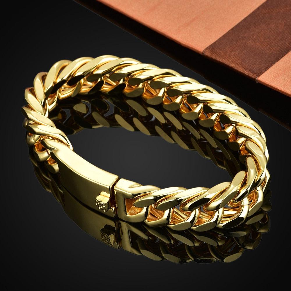 New Trendy Cuban Chain Bracelet for Men Hip-Hop Metal Bracelets Buckle Chains Bracelet Gifts Accessories Jewelry 2021 Jewelry