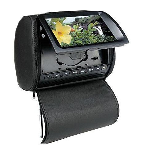 Cemicen 2PCS 9 Inch Car Headrest Monitor DVD Video Player 800*480 Zipper Cover TFT LCD Screen Support IR/FM/USB/SD/Speaker/Game - DRE's Electronics and Fine Jewelry