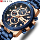 Relogio Masculino CURREN Men Watches To Luxury Brand Business Steel Quartz Watch Casual Waterproof Male Wristwatch Chronograph - DRE's Electronics and Fine Jewelry: Online Shopping Mall