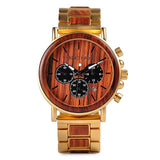 BOBO BIRD P09 Wood and Stainless Steel Watches Mens Chronograph Wristwatches Luminous Hands Stop Watch dropshipping - DRE's Electronics and Fine Jewelry: Online Shopping Mall