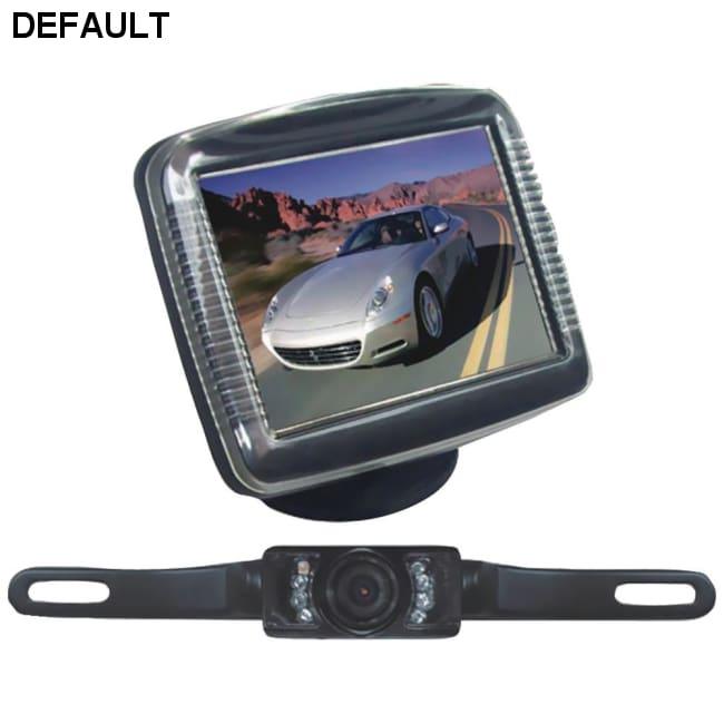 Pyle(R) PLCM36 3.5" Slim TFT LCD Universal Mount Monitor System with License Plate Mount & Backup Camera